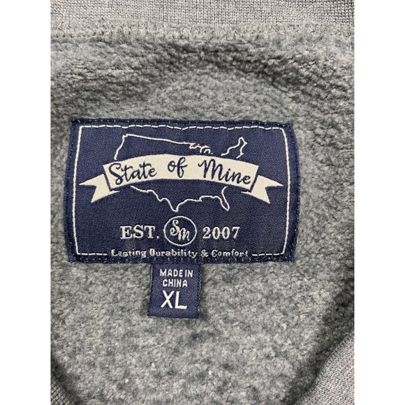 State Of Mine Womens XL Gray Tennessee Sweatshirt Stars State Pride Ribbed cuffs - Picture 3 of 12